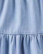 Girls Organic Cotton Chambray Dress, image 4 of 5 slides
