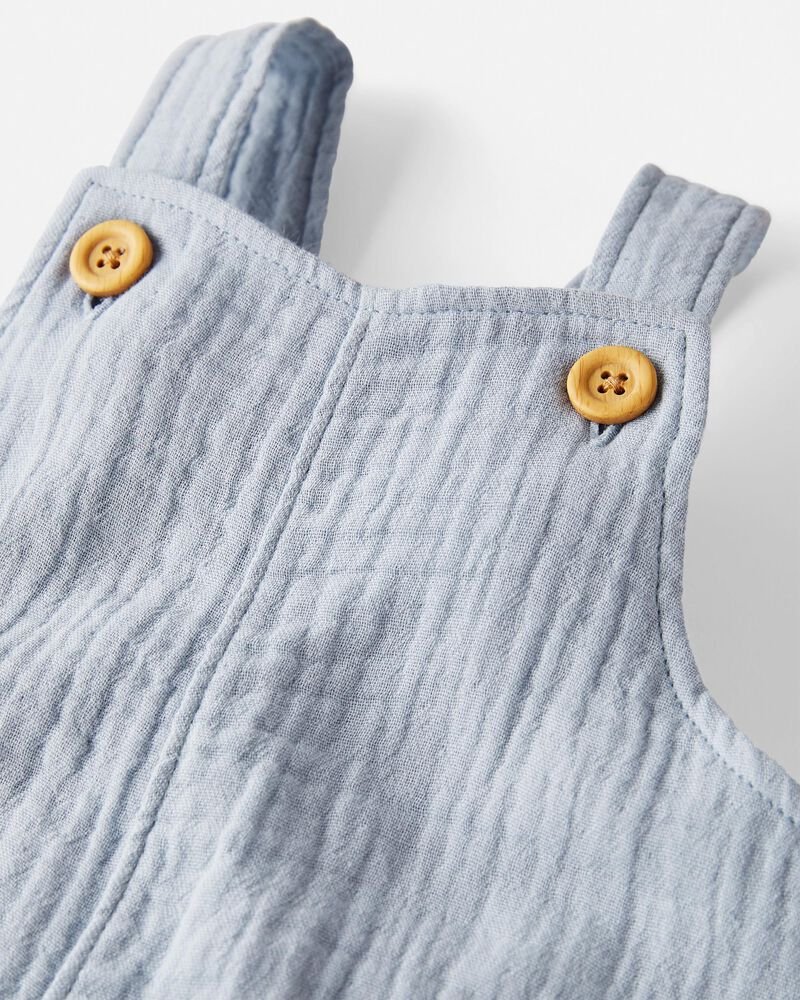 Baby Organic Cotton Gauze Shortall, image 3 of 5 slides