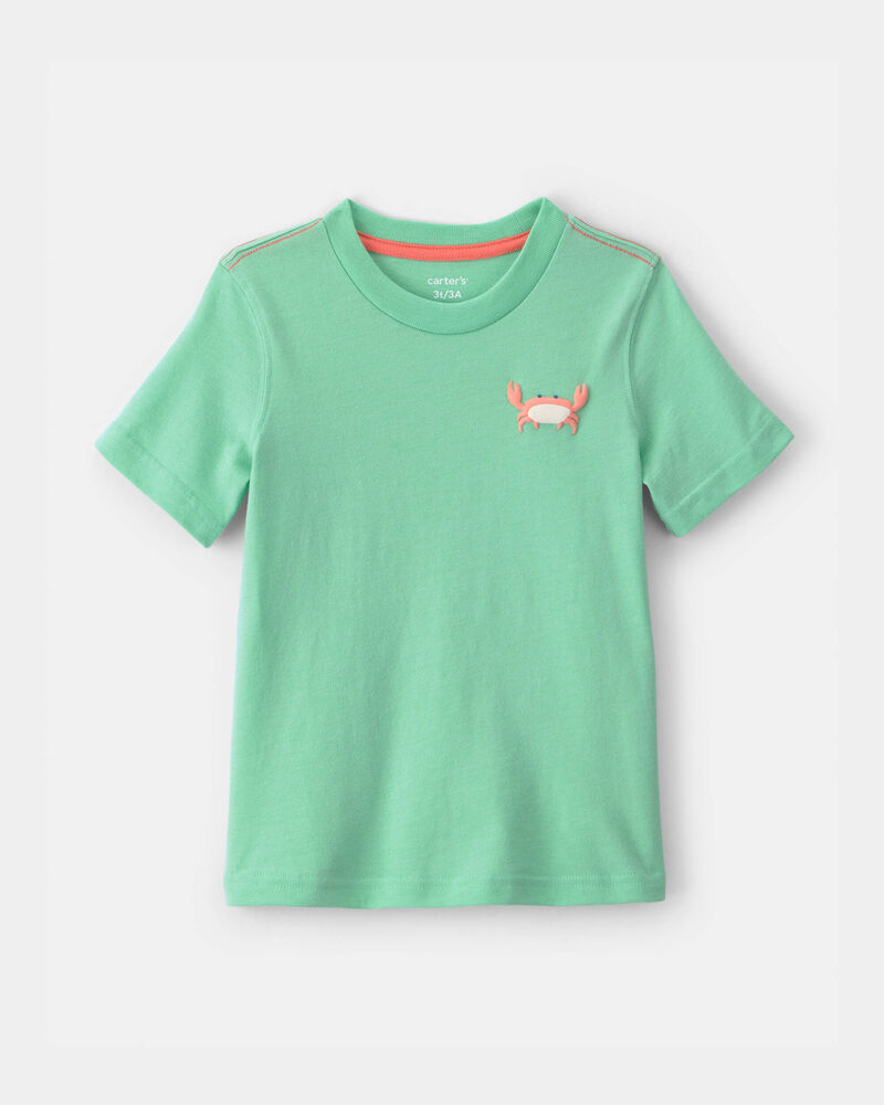 Tout-petit gar&ccedil;on - T-shirt &agrave; imprim&eacute; crabe - Vert, image 1 sur 3 diapositives