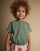 Toute-petit fille - Haut &agrave; taille cintr&eacute;e - Vert olive, image 1 sur 5 diapositives