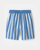 Boys Striped Swim Trunks - Blue/White, image 2 of 4 slides