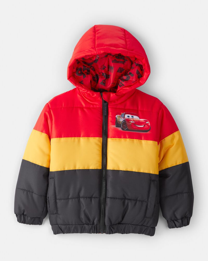 Toddler Boy &copy;Lightning McQueen Heavyweight Winter Jacket - Red/Blue, image 1 of 3 slides