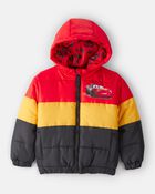 Toddler Boy &copy;Lightning McQueen Heavyweight Winter Jacket - Red/Blue, image 1 of 3 slides