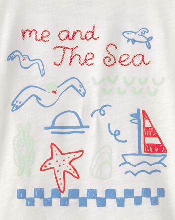 Toddler 'Ahoy There' Graphic Tee - White, 