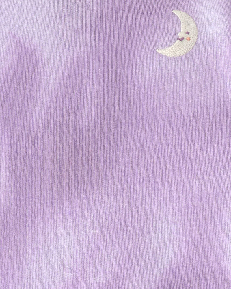 Tout-petit fille - Pyjama ajust&eacute; 4 pi&egrave;ces teint sur n&oelig;uds en 100 % coton, constellation et espace - Mauve, image 2 sur 3 diapositives