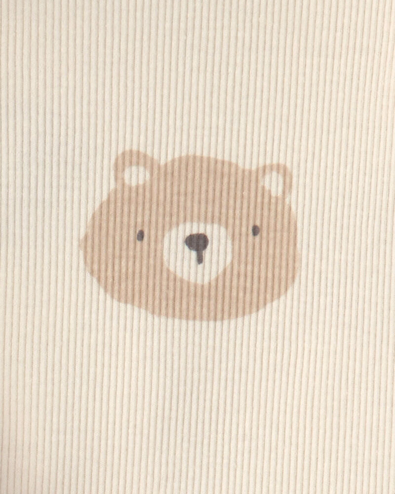 B&eacute;b&eacute; gar&ccedil;on - Ensemble 3 pi&egrave;ces &agrave; superposer en molleton teddy &agrave; motif ourson &ndash; Brun, image 5 sur 5 diapositives