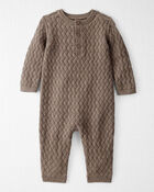 Baby Organic Cotton Sweater Knit Jumpsuit, image 1 of 5 slides