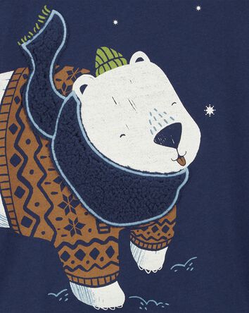 T-shirt à imprimé d’ours polaire, 