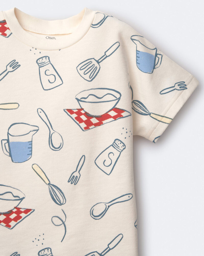 Tout-petit - T-shirt &agrave; manches chauve-souris, p&acirc;tisserie - Cr&egrave;me, image 6 sur 6 diapositives
