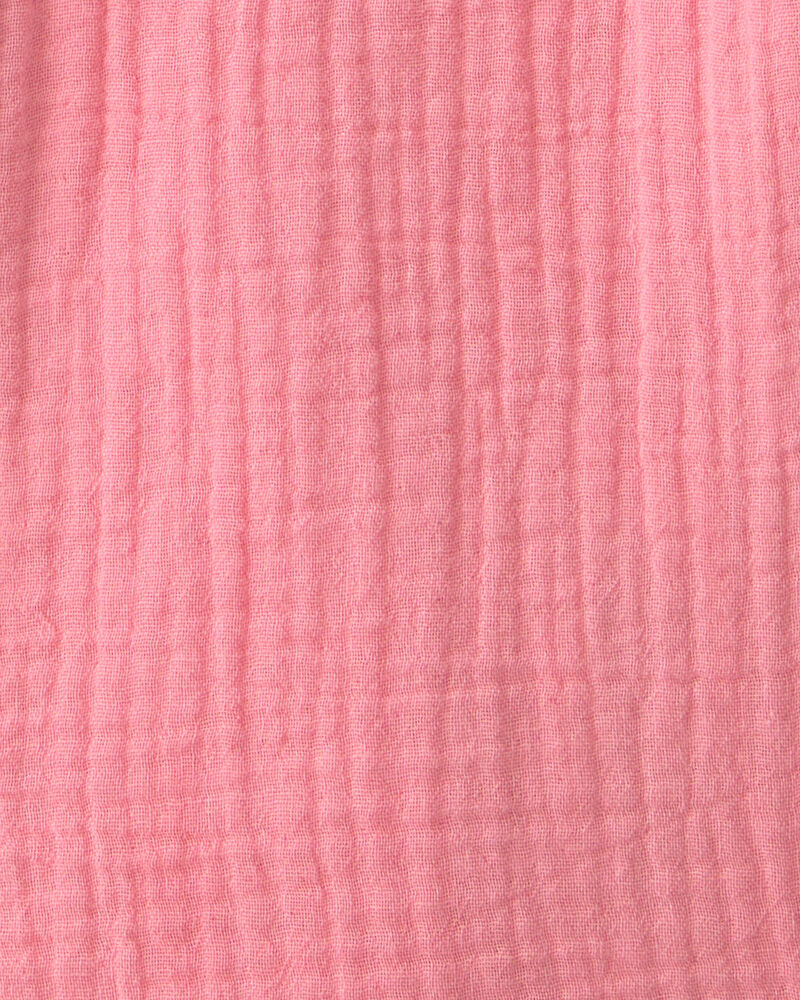 Girls Organic Cotton Gauze Button-Down Top, image 3 of 4 slides