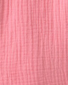 Girls Organic Cotton Gauze Button-Down Top, image 3 of 4 slides