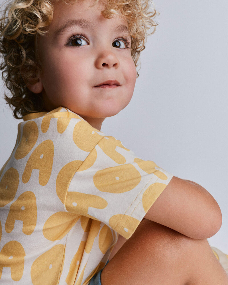 Tout-petit - T-shirt d&eacute;contract&eacute; &agrave; imprim&eacute; Otter Avenue - Jaune, image 4 sur 6 diapositives