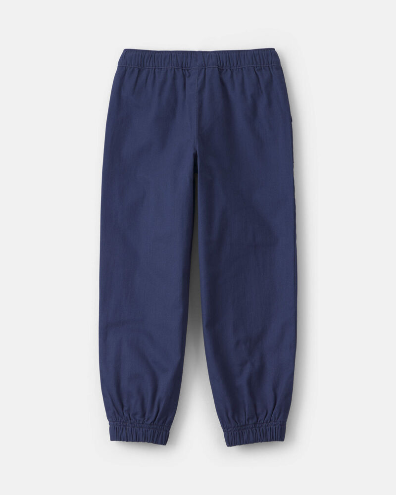 Boys Twill Joggers - Navy Blue, image 2 of 5 slides