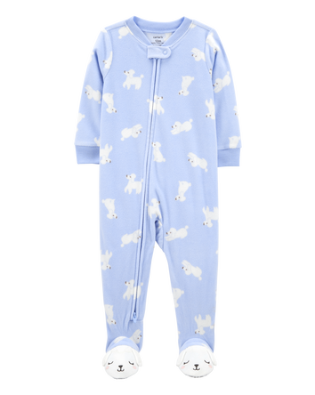Baby 1-Piece Poodle Fleece Footie Pyjamas, 