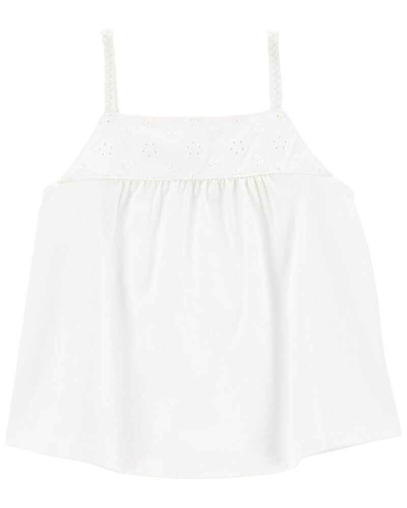 Eyelet Jersey Tank, image 1 of 2 slides