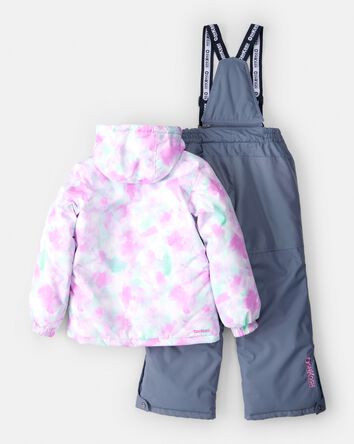 Girls 2-Piece Taslan Snowsuit Set - Pink, 