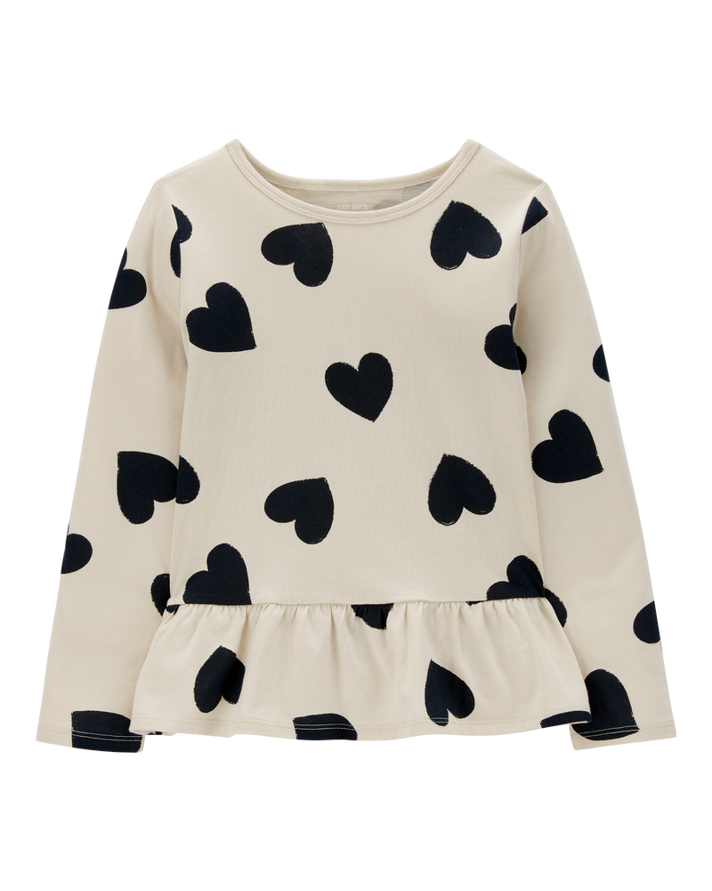 Kid Heart Peplum Jersey Tee , image 1 of 3 slides