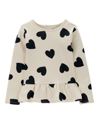 Kid Heart Peplum Jersey Tee , image 1 of 3 slides
