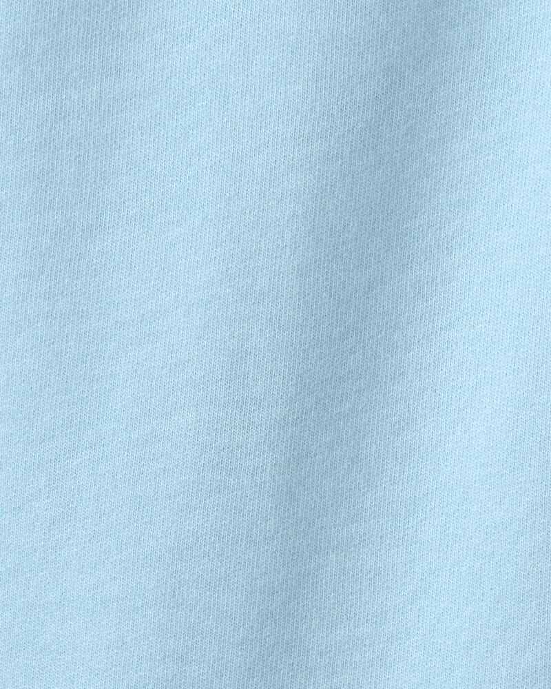 Filles - Pantalon &agrave; jambe large en jersey bouclette - Bleu, image 3 sur 3 diapositives