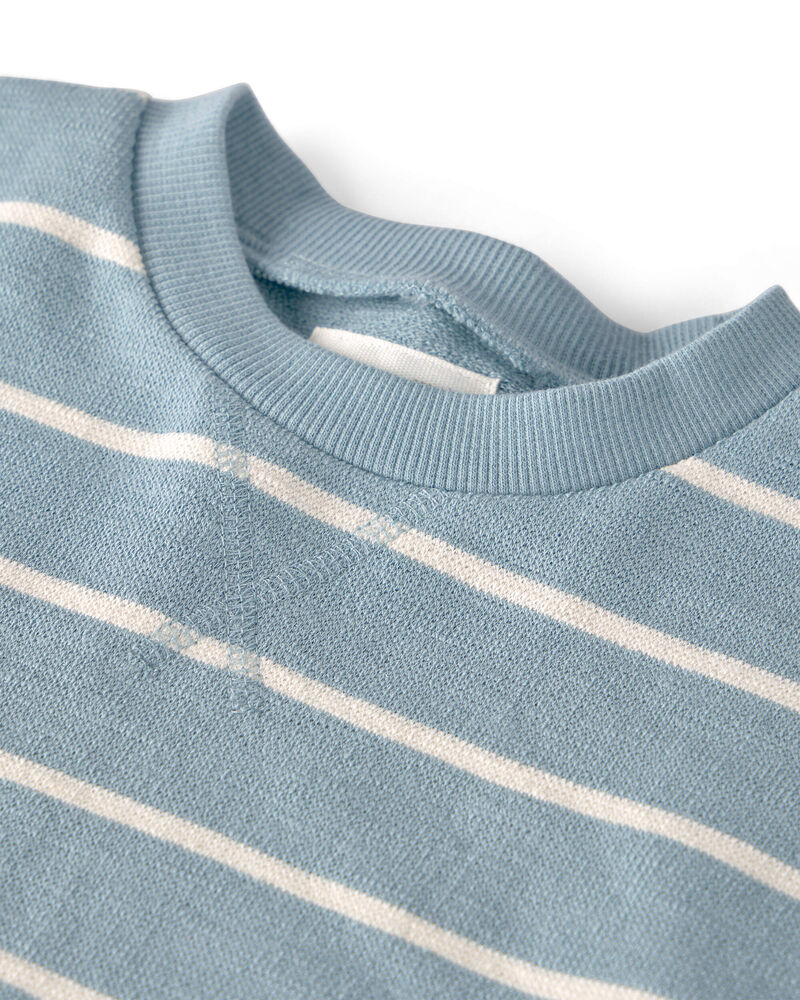 Kid 2-Piece Organic Cotton Striped Set, image 3 of 5 slides