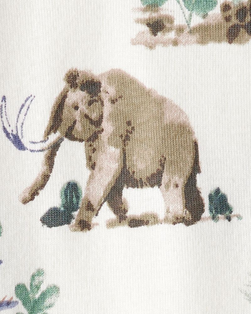 Kid Dinosaur Print Organic Cotton 2-Piece Pyjamas, image 3 of 4 slides