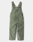 Toddler Solid Corduroy Overalls - Green, image 1 of 4 slides