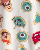 Baby Boy 1-Piece Pixar 2-Way Zip DreamPlush Snug Fit Footed Pyjama - Cream, image 4 of 5 slides