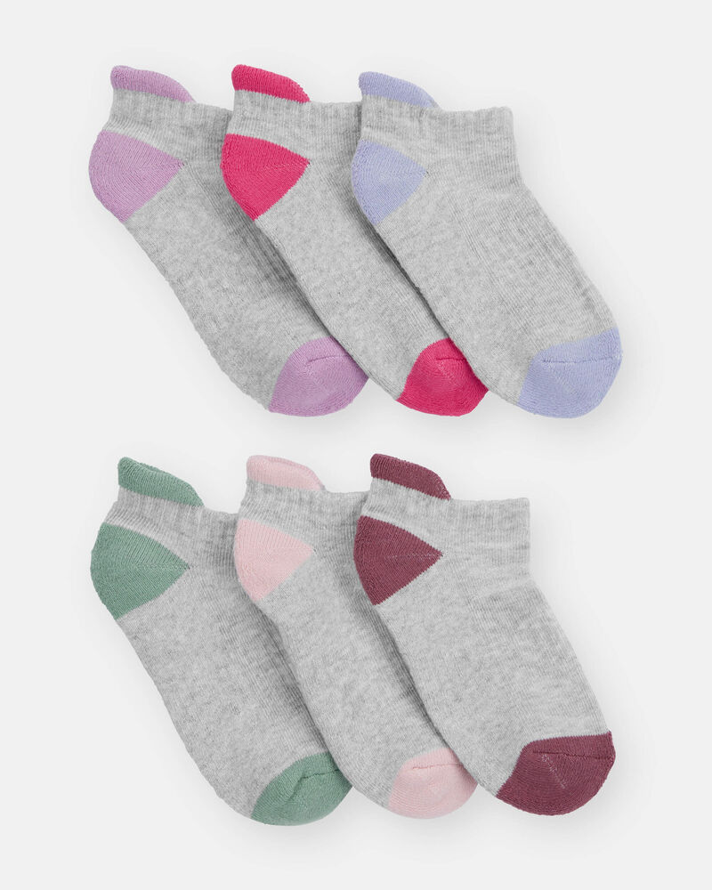 Filles - 6 paires de chaussettes ultra basses- Gris, image 1 sur 1 diapositives