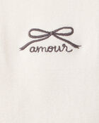 Baby Girl Bow Print Bodysuit & Pant Set - Grey, image 3 of 6 slides