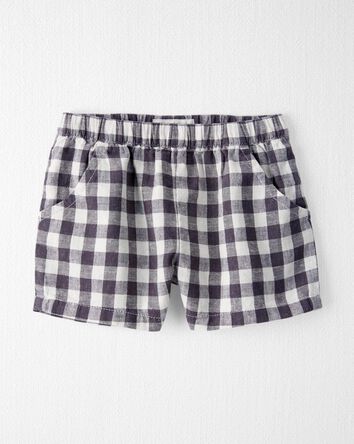 Gingham Shorts Made with LENZING™ ECOVERO™ and Linen, 