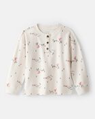 Toddler Boy Skiing Henley T-Shirt - Cream, image 1 of 4 slides