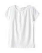 Kid White Cotton Tee, image 1 of 4 slides