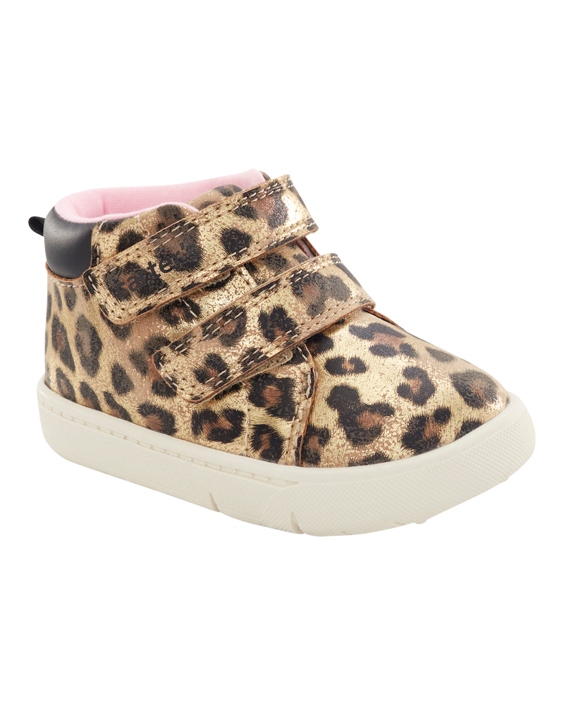  Every Step® First Walker Cheetah Print High-Top Sneakers, image 1 of 7 slides