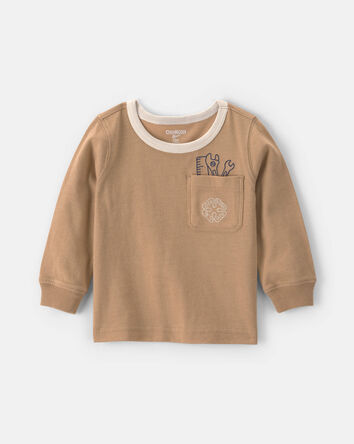 Baby Boy 'OshKosh' Tools Long-Sleeve Tee - Brown, 