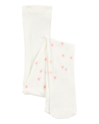Enfant en bas âge Collants à fleurs - Crème, image 1 sur 2 diapositives