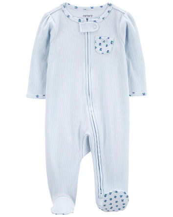 Baby Floral 2-Way Zip Thermal Sleep & Play Pajamas, 