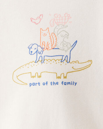 Baby Family Cotton Long-Sleeve Graphic Bodysuit - White, 