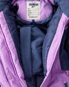 Girls 1-Piece Taslan Snowsuit - Violet, image 5 of 7 slides