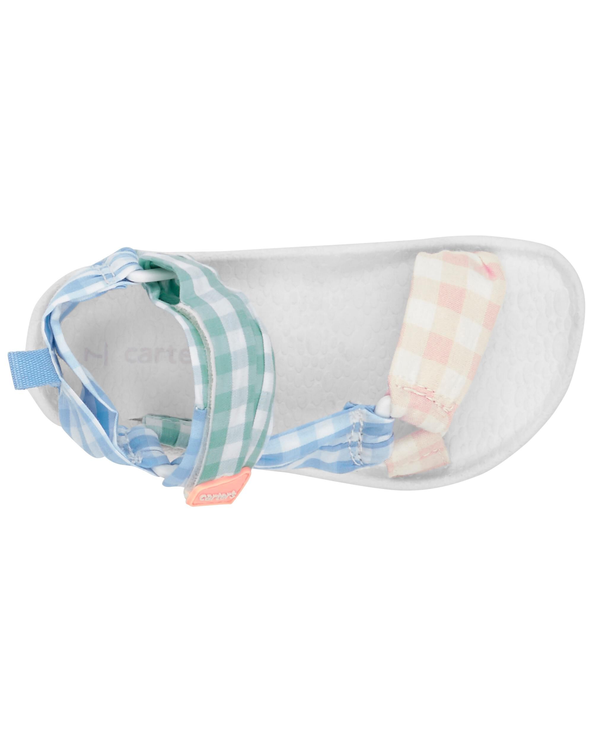 Plaid sandals on sale