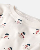 Jeune - Pyjama 2 pi&egrave;ces en coton biologique &agrave; motif bonhomme de neige, image 2 sur 3 diapositives