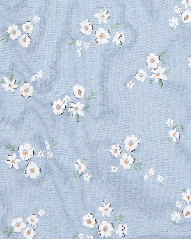 Bébé Emballage de 5 cache-couches à manches courtes en coton à fleurs, image 4 sur 7 diapositives