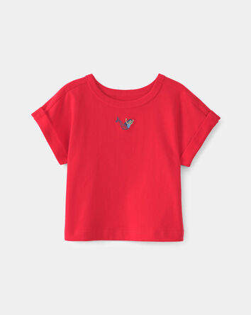 Baby Girl Mermaid Top - Red, 