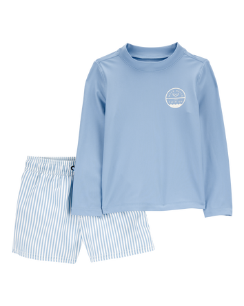 Baby Whale Rashguard Set - Blue, 