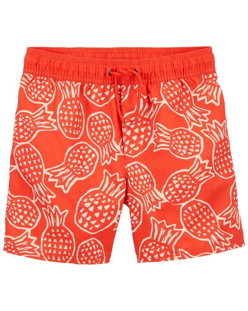 Orange Pineapple Swim Trunks