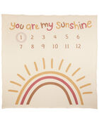 Baby Cream Sunshine Milestone Blanket, image 1 of 2 slides