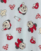 Baby 1-Piece Disney Mickey Mouse Christmas 100% Cotton Snug Fit Footed Pyjama - Blue, image 5 of 6 slides