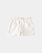 Toddler Girl 2-Piece Shell Top & Short Set - Yellow/White, image 2 of 5 slides