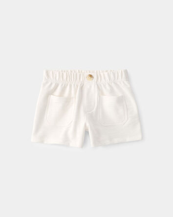 Toddler Girl 2-Piece Shell Top & Short Set - Yellow/White, 