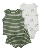 Baby 3-Piece Surfboard Little Short Set, image 1 of 5 slides