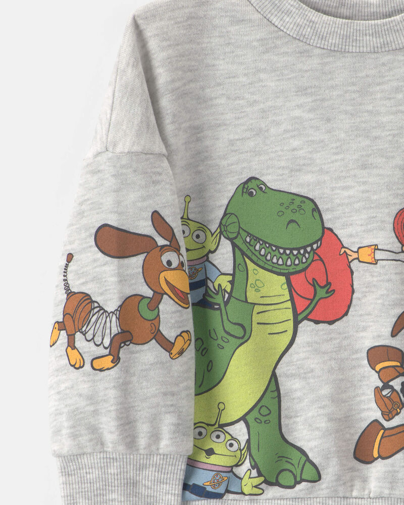 Baby Boy Pixar&copy; Toy Story French Terry Long-Sleeve Pullover Sweatshirt - Grey, image 3 of 4 slides